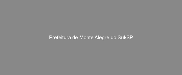 Provas Anteriores Prefeitura de Monte Alegre do Sul/SP